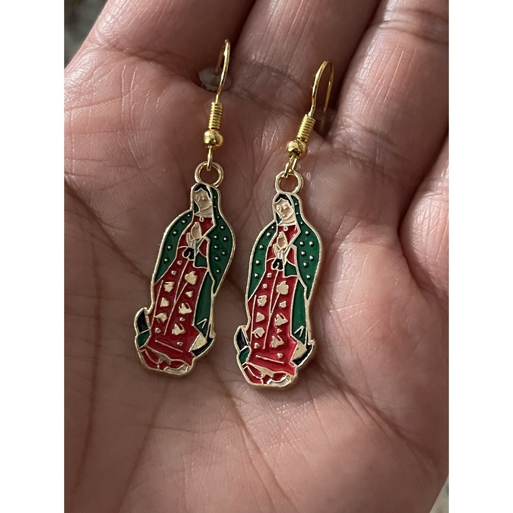 Virgin Mary  ~  Virgen De Guadalupe Earrings ~ New